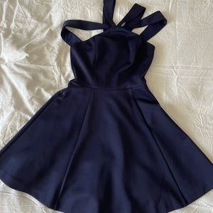 Marciano Stretchy Strappy Blue Purple Short Dress